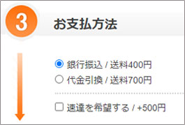 支払い方法の選択